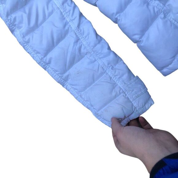 RARE Burberry Goose Down Jacket White Burberry Brit Puffer Coat Medium - Picture 8 of 16